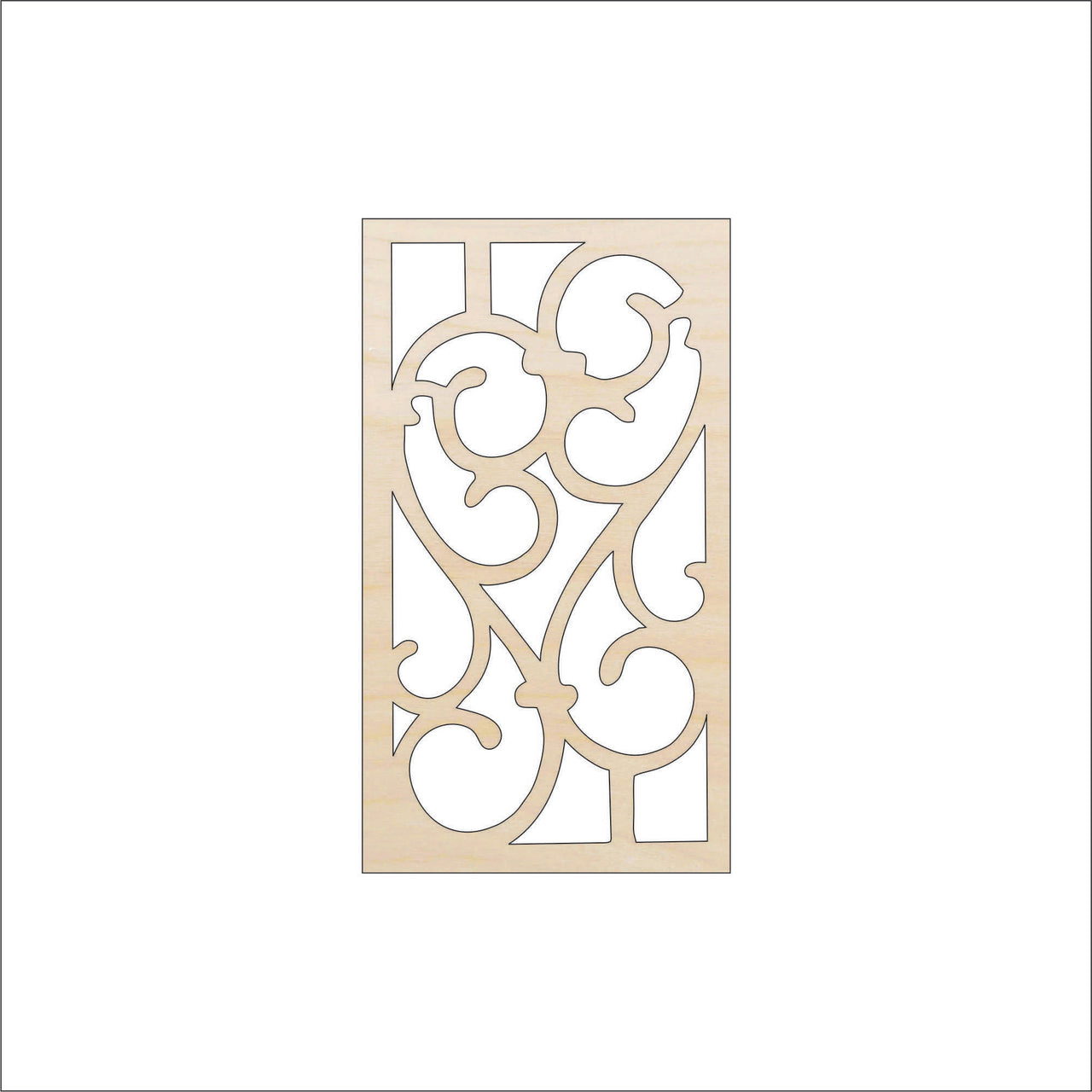 Design Wood Craft Shape - Laser Cut Baltic Birch Unfinished DIY Wood Art Supplies DSN34 - The Wood Shape Store