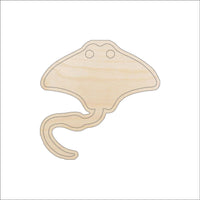 Stingray Wood Craft Shape - Laser Cut Baltic Birch Unfinished DIY Wood Art Supplies SEA65 - The Wood Shape Store