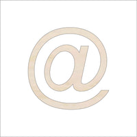 At @ Sign Wood Craft Shape - Laser Cut Baltic Birch Unfinished DIY Wood Art Supplies WRD9 - The Wood Shape Store