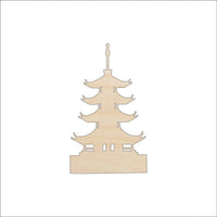 Pagoda Wood Craft Shape - Laser Cut Baltic Birch Unfinished DIY Wood Art Supplies WLD102 - The Wood Shape Store