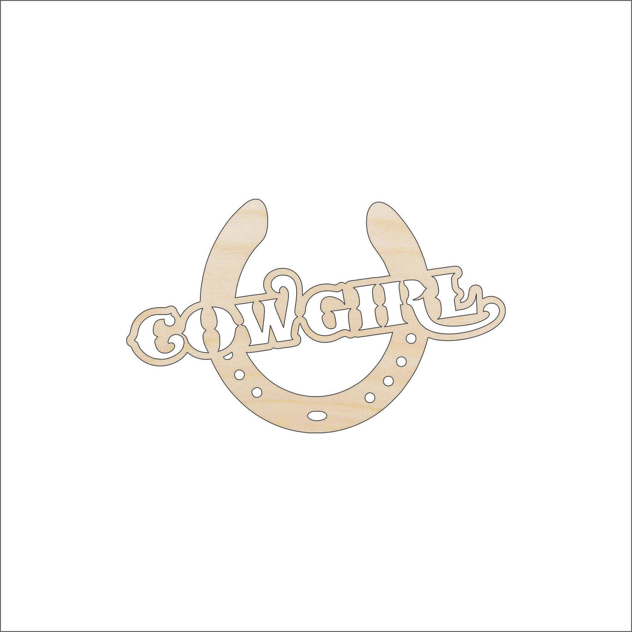 Cowgirl Wood Craft Shape - Laser Cut Baltic Birch Unfinished DIY Wood Art Supplies PPL149 - The Wood Shape Store