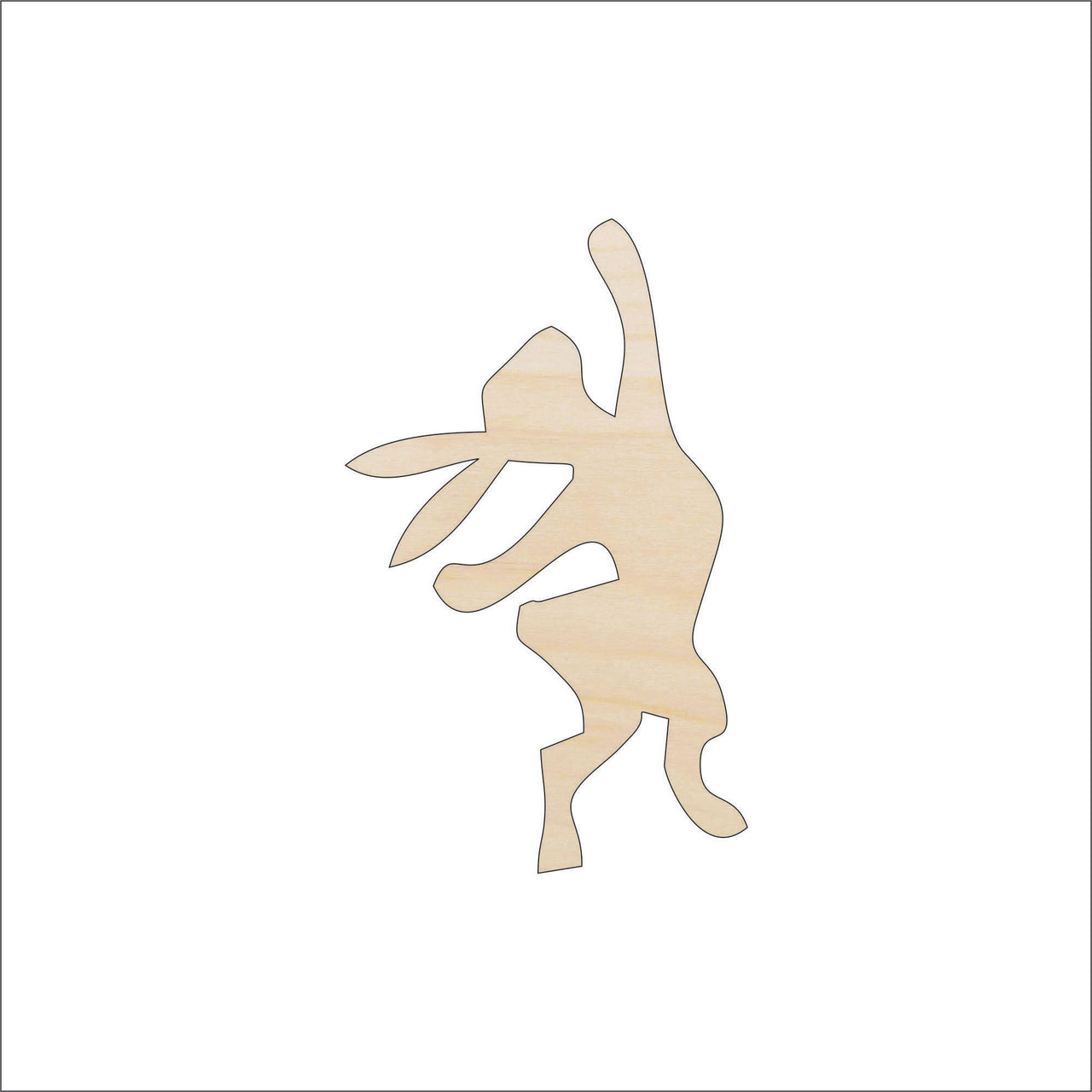 Bunny - Wood Craft Shape - Laser Cut Baltic Birch Unfinished DIY Wood Art Supplies BNY2 - The Wood Shape Store