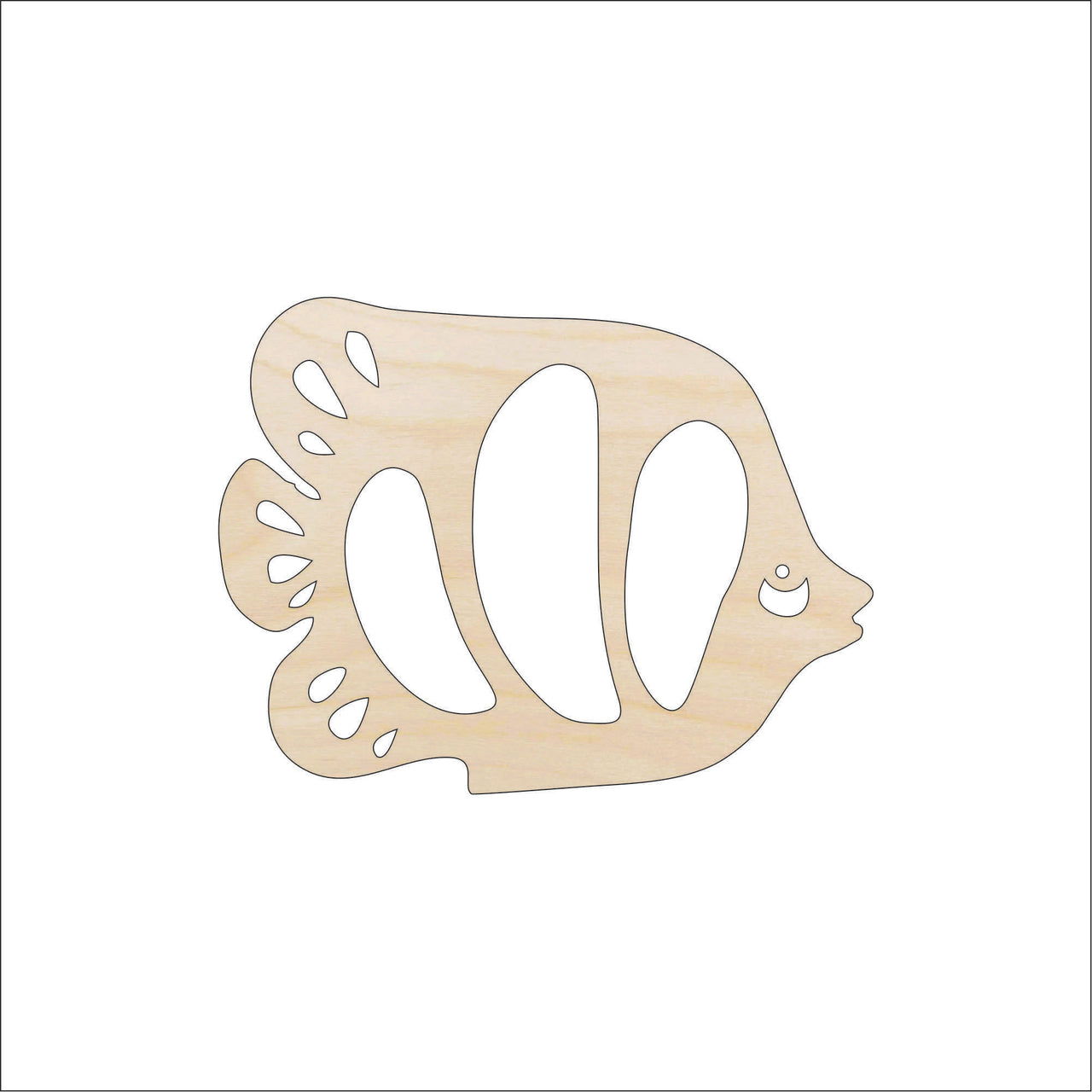 Fish Wood Craft Shape - Laser Cut Baltic Birch Unfinished DIY Wood Art Supplies FSH52 - The Wood Shape Store