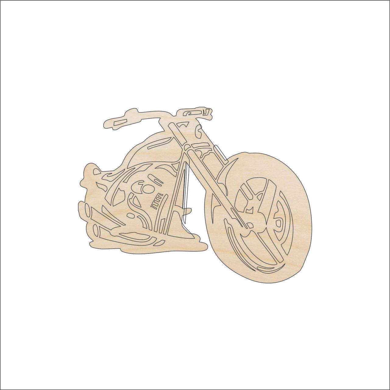 Motorcycle Wood Craft Shape - Laser Cut Baltic Birch Unfinished DIY Wood Art Supplies CAR15 - The Wood Shape Store