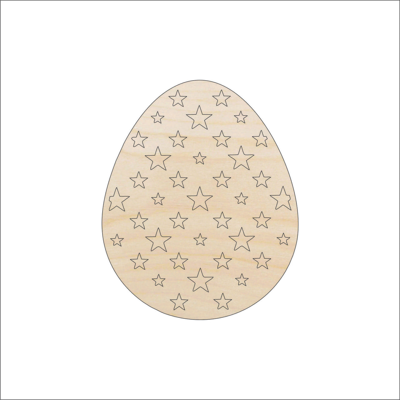 Easter Egg Wood Craft Shape - Laser Cut Baltic Birch Unfinished DIY Wood Art Supplies ESR29 - The Wood Shape Store
