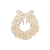 Wreath Wood Craft Shape - Laser Cut Baltic Birch Unfinished DIY Wood Art Supplies XMS105 - The Wood Shape Store