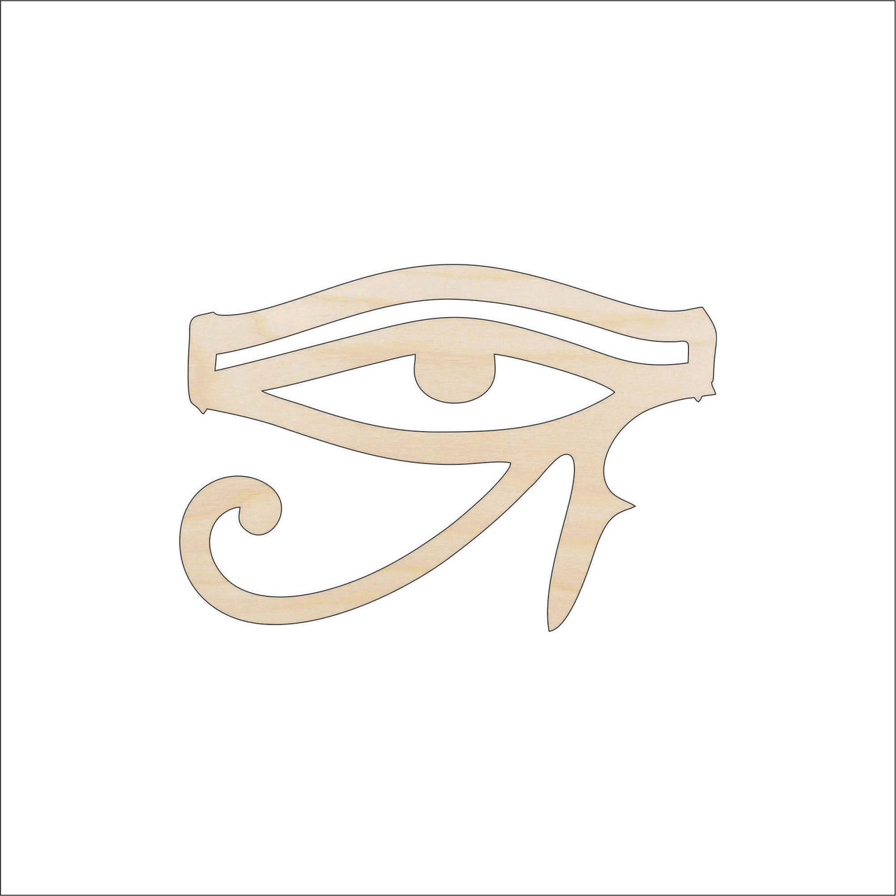 Egyptian Eye Wood Craft Shape - Laser Cut Baltic Birch Unfinished DIY Wood Art Supplies WLD55 - The Wood Shape Store