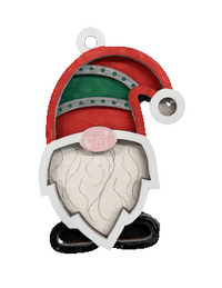 Gnome 3D Laser Cut Ornament – Baltic Birch Wood Craft Supplies | DIY Wood Ornament Kit XM40 - The Wood Shape Store