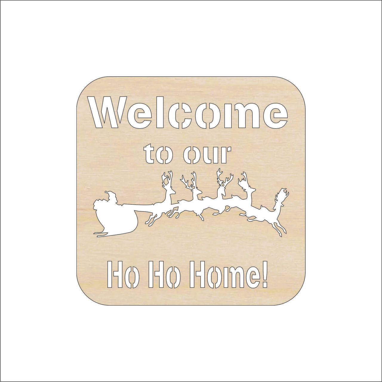 Christmas Wood Craft Shape - Laser Cut Baltic Birch Unfinished DIY Wood Art Supplies XMS274 - The Wood Shape Store