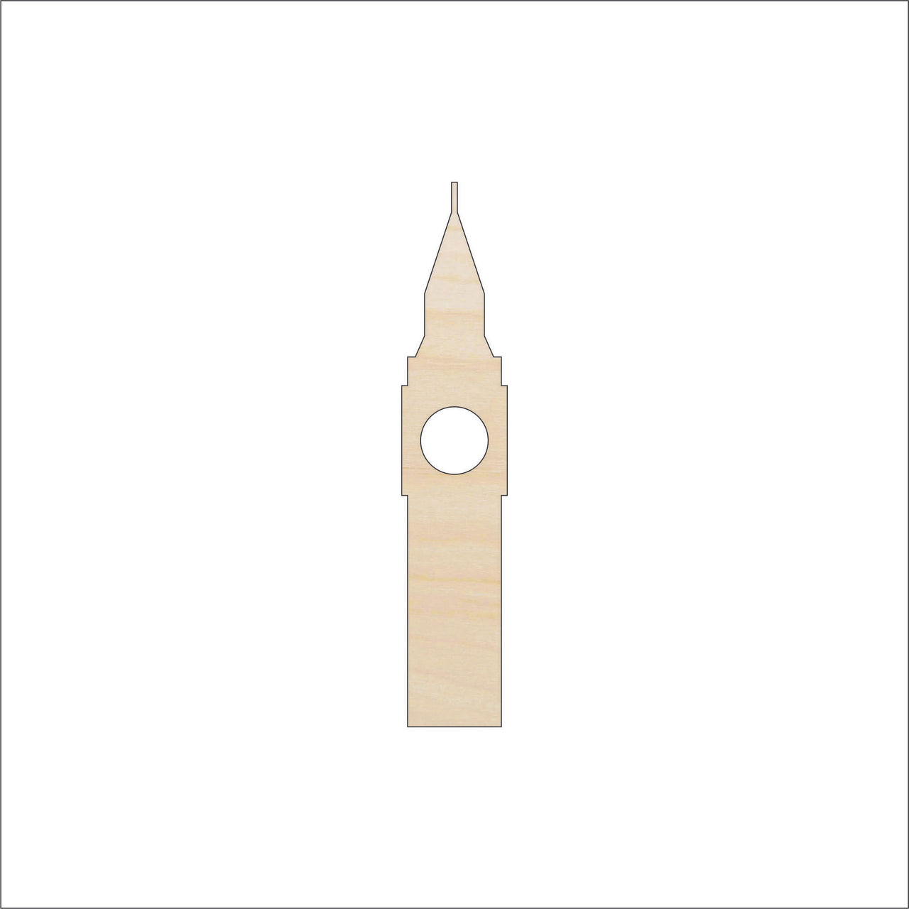 Tower Wood Craft Shape - Laser Cut Baltic Birch Unfinished DIY Wood Art Supplies BLD105 - The Wood Shape Store