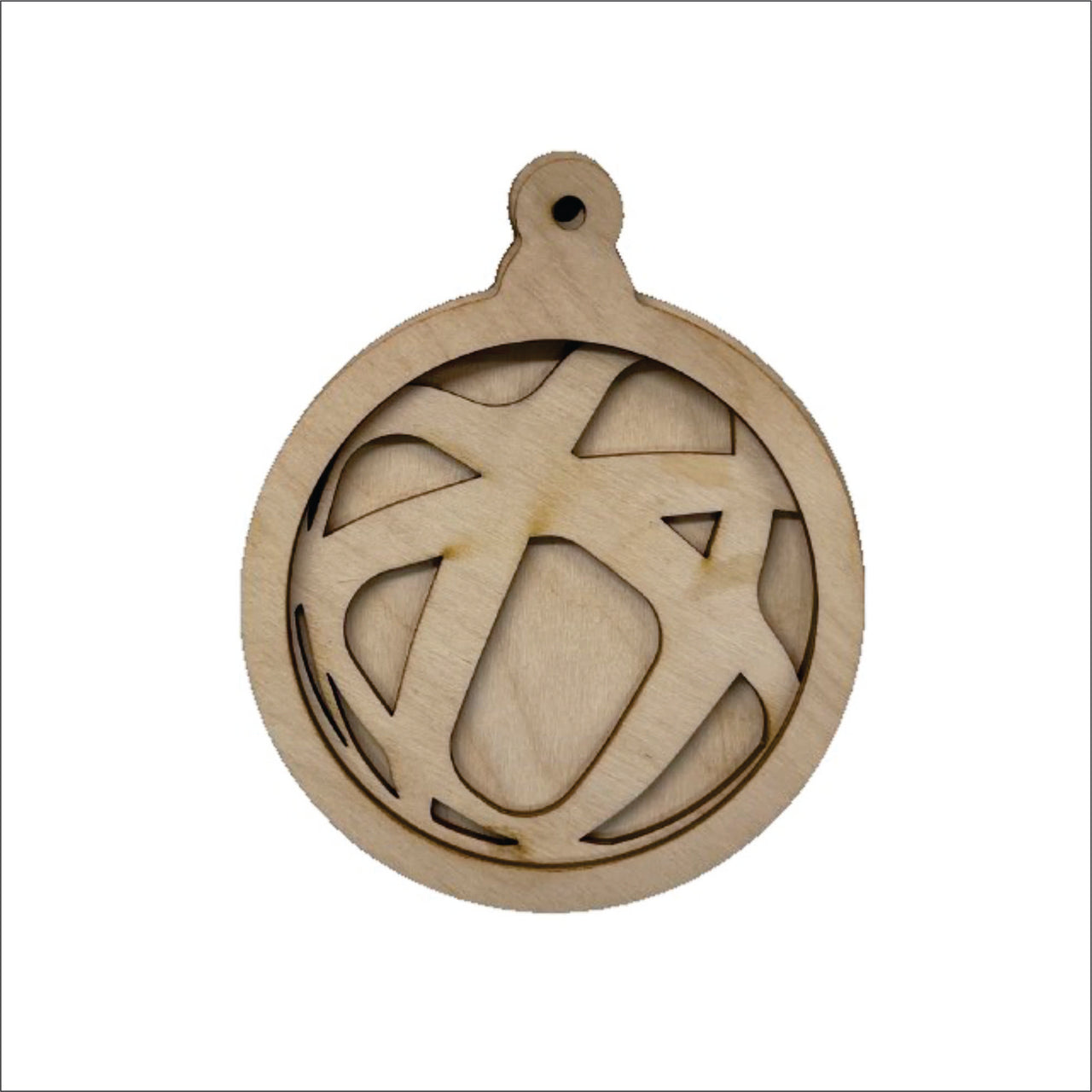 3D Laser Cut Ornament – Baltic Birch Wood Craft Supplies | DIY Wood Ornament Kit DS1 - The Wood Shape Store
