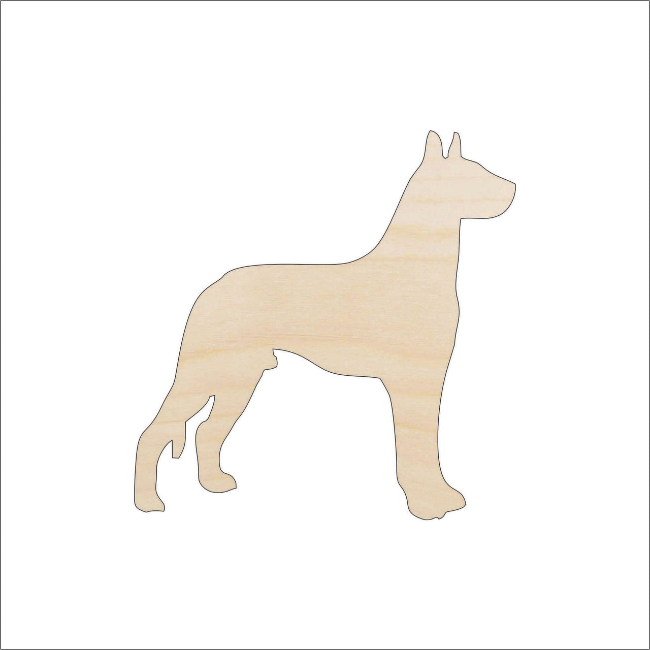 Dog Wood Craft Shape - Laser Cut Baltic Birch Unfinished DIY Wood Art Supplies DOG15 - The Wood Shape Store