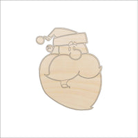 Santa Claus Wood Craft Shape - Laser Cut Baltic Birch Unfinished DIY Wood Art Supplies XMS114 - The Wood Shape Store