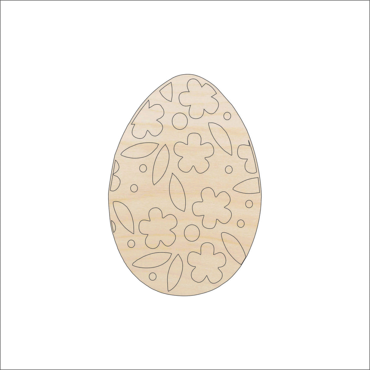 Easter Egg Wood Craft Shape - Laser Cut Baltic Birch Unfinished DIY Wood Art Supplies ESR12 - The Wood Shape Store