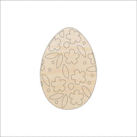 Easter Egg Wood Craft Shape - Laser Cut Baltic Birch Unfinished DIY Wood Art Supplies ESR12 - The Wood Shape Store