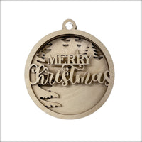 Christmas 3D Laser Cut Ornament – Baltic Birch Wood Craft Supplies | DIY Wood Ornament Kit XM91 - The Wood Shape Store