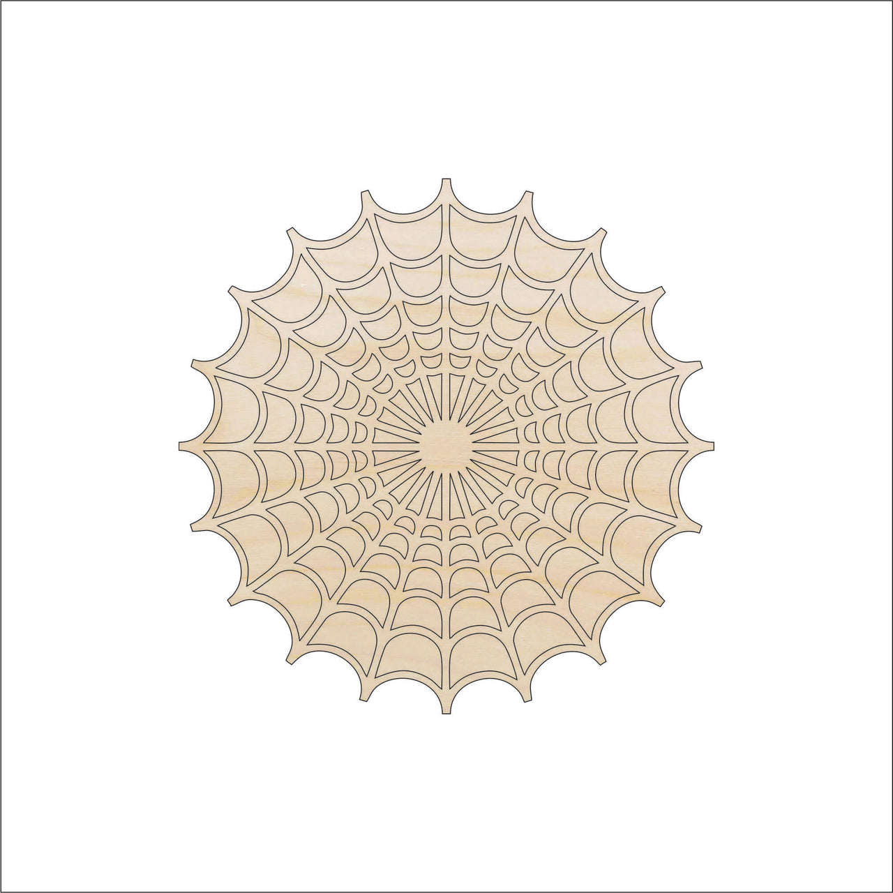 Spiderweb Wood Craft Shape - Laser Cut Baltic Birch Unfinished DIY Wood Art Supplies BUG5 - The Wood Shape Store