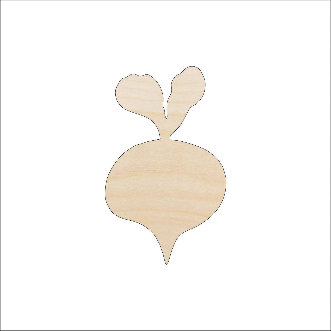 Radish Wood Craft Shape - Laser Cut Baltic Birch Unfinished DIY Wood Art Supplies FOD103 - The Wood Shape Store