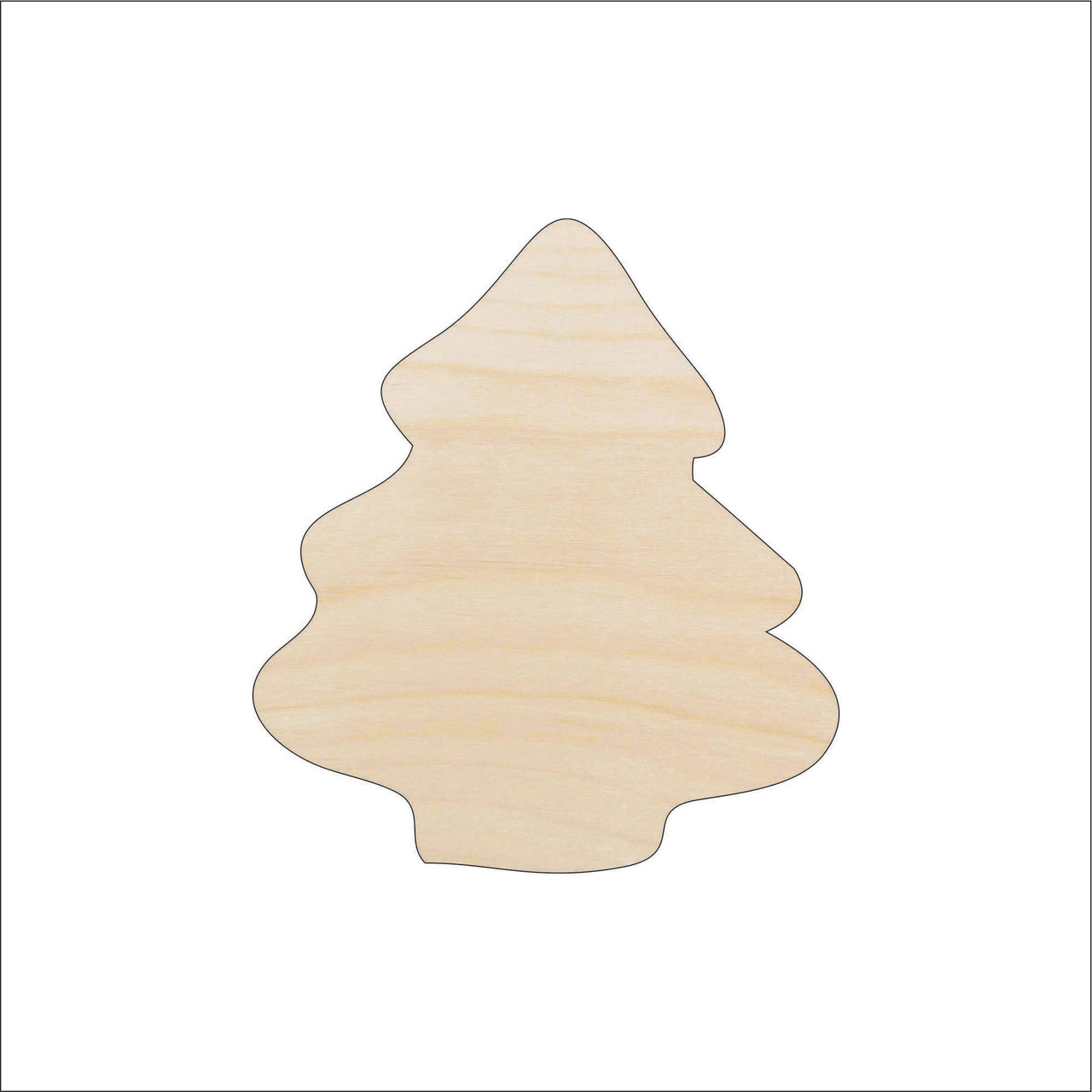 Tree Wood Craft Shape - Laser Cut Baltic Birch Unfinished DIY Wood Art Supplies XMS140 - The Wood Shape Store