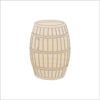 Barrel Wood Craft Shape - Laser Cut Baltic Birch Unfinished DIY Wood Art Supplies FOD63 - The Wood Shape Store