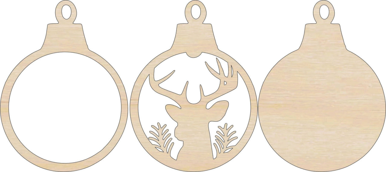 Deer 3D Laser Cut Ornament – Baltic Birch Wood Craft Supplies | DIY Wood Ornament Kit AN6 - The Wood Shape Store