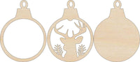 Deer 3D Laser Cut Ornament – Baltic Birch Wood Craft Supplies | DIY Wood Ornament Kit AN6 - The Wood Shape Store