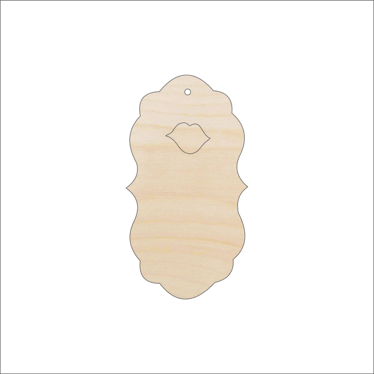 Gift Tag Wood Craft Shape - Laser Cut Baltic Birch Unfinished DIY Wood Art Supplies TAG11 - The Wood Shape Store