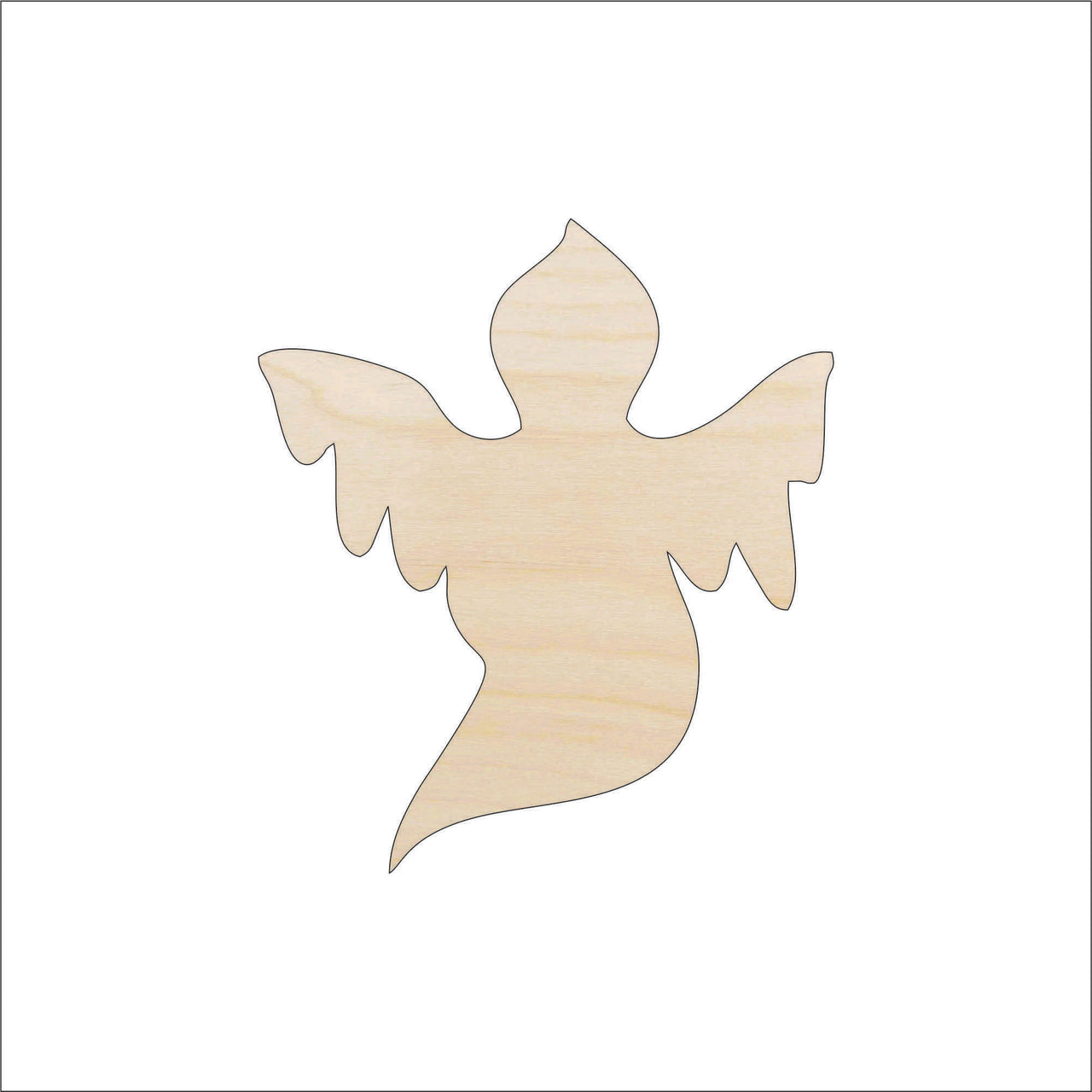 Ghost Wood Craft Shape - Laser Cut Baltic Birch Unfinished DIY Wood Art Supplies FAL223 - The Wood Shape Store