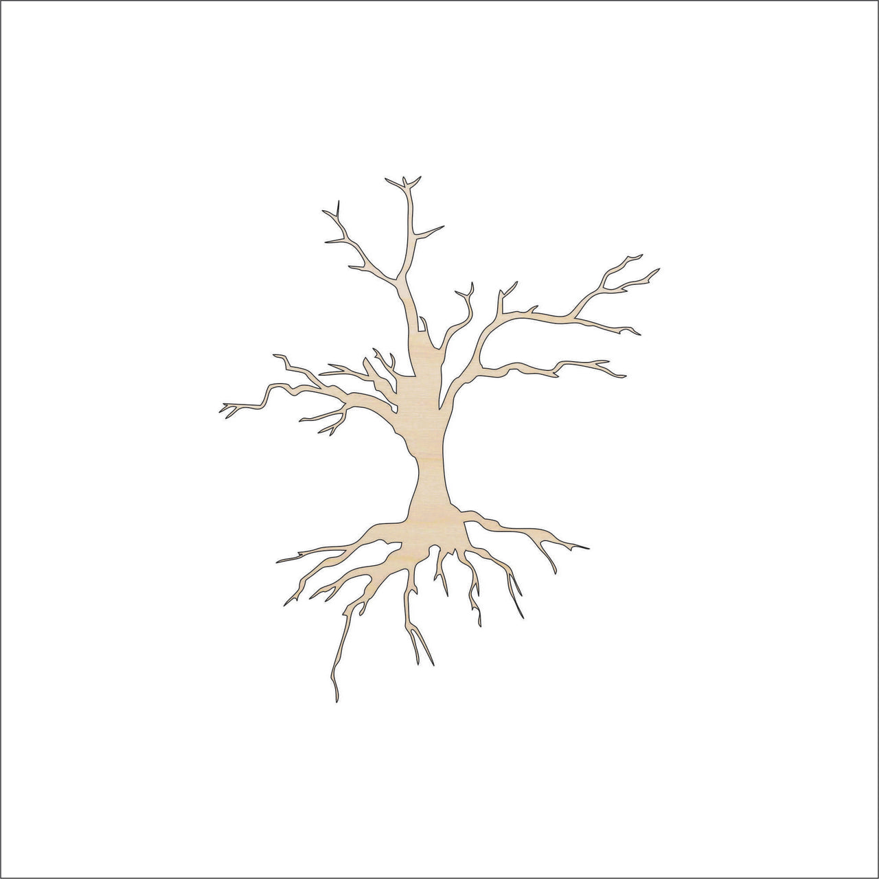 Tree Wood Craft Shape - Laser Cut Baltic Birch Unfinished DIY Wood Art Supplies TRE80 - The Wood Shape Store
