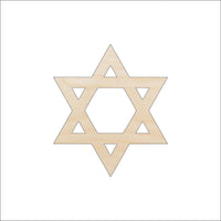 Star Wood Craft Shape - Laser Cut Baltic Birch Unfinished DIY Wood Art Supplies REL19 - The Wood Shape Store