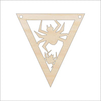 Spider Banner Wood Craft Shape Laser Cut Out & Unfinished DIY Craft Supply FAL287 - The Wood Shape Store