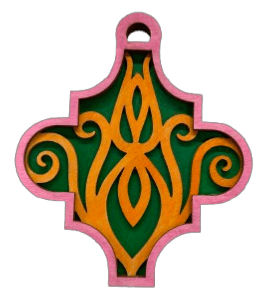3D Laser Cut Ornament – Baltic Birch Wood Craft Supplies | DIY Wood Ornament Kit DS13 - The Wood Shape Store