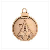 House 3D Laser Cut Ornament – Baltic Birch Wood Craft Supplies | DIY Wood Ornament Kit XM54 - The Wood Shape Store