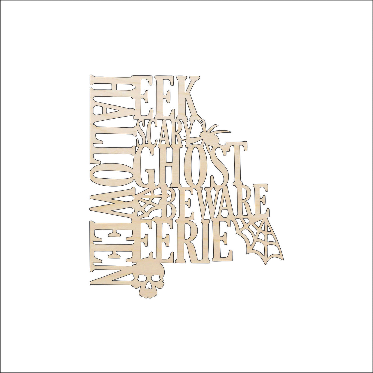 Halloween Wood Craft Shape – Laser Cut Baltic Birch Unfinished DIY Wood Art Supplies FAL68 - The Wood Shape Store