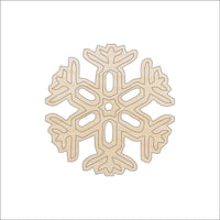 Snowflake Wood Craft Shape - Laser Cut Baltic Birch Unfinished DIY Wood Art Supplies SNW31 - The Wood Shape Store