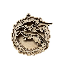 Dragon 3D Laser Cut Ornament – Baltic Birch Wood Craft Supplies | DIY Wood Ornament Kit MY5 - The Wood Shape Store