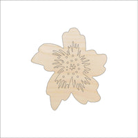 Flower Wood Craft Shape - Laser Cut Baltic Birch Unfinished DIY Wood Art Supplies FLR60 - The Wood Shape Store