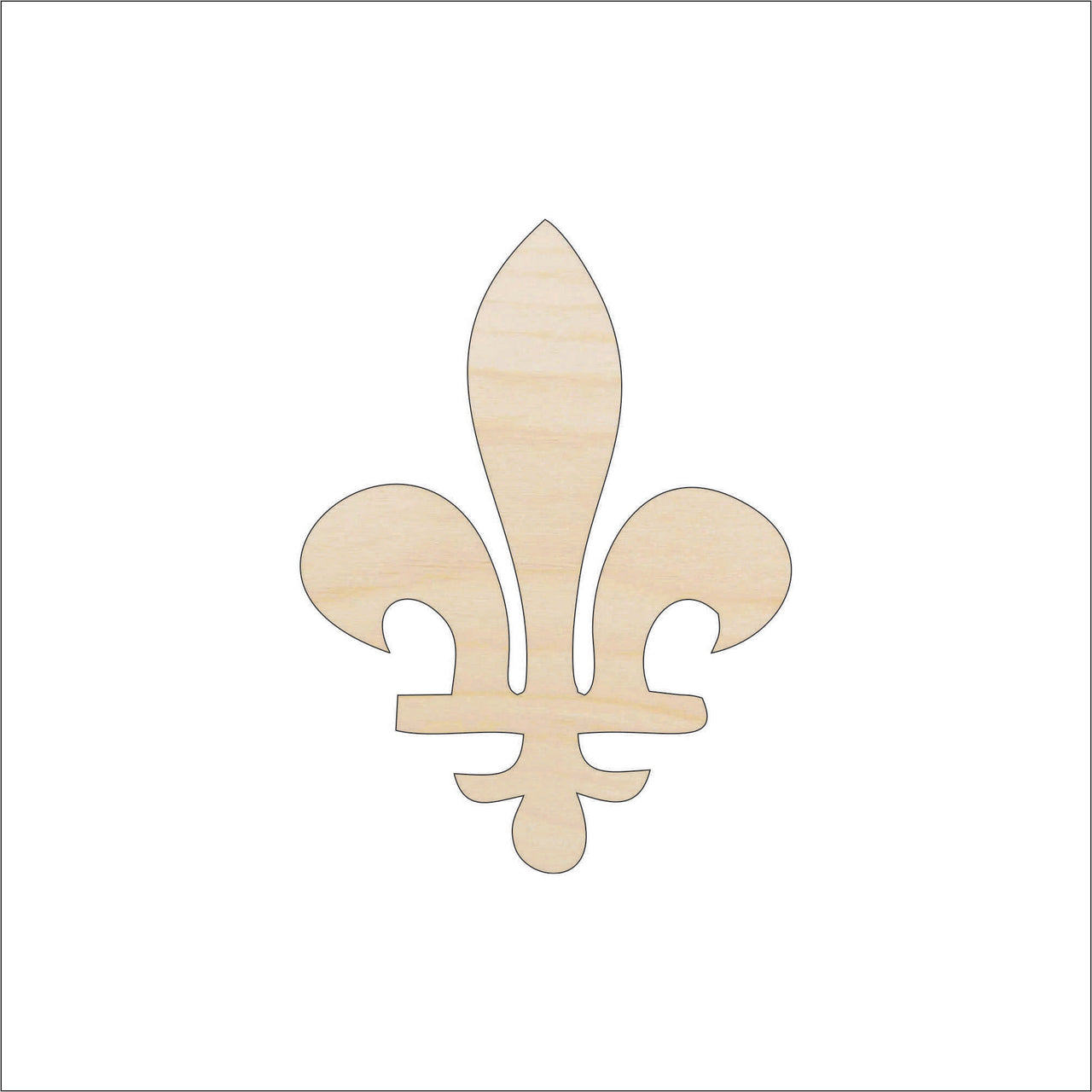 Fleur de Lis Wood Craft Shape - Laser Cut Baltic Birch Unfinished DIY Wood Art Supplies DSN68 - The Wood Shape Store