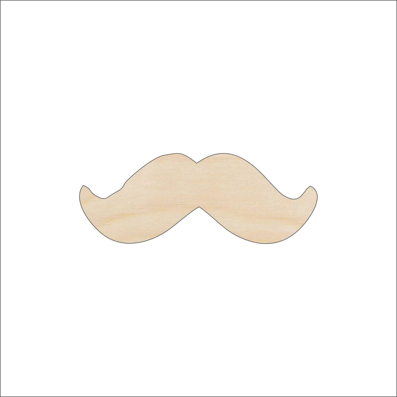 Mustache Wood Craft Shape - Laser Cut Baltic Birch Unfinished DIY Wood Art Supplies PPL1 - The Wood Shape Store