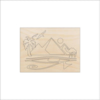 Egyptian Wood Craft Shape - Laser Cut Baltic Birch Unfinished DIY Wood Art Supplies WLD29 - The Wood Shape Store