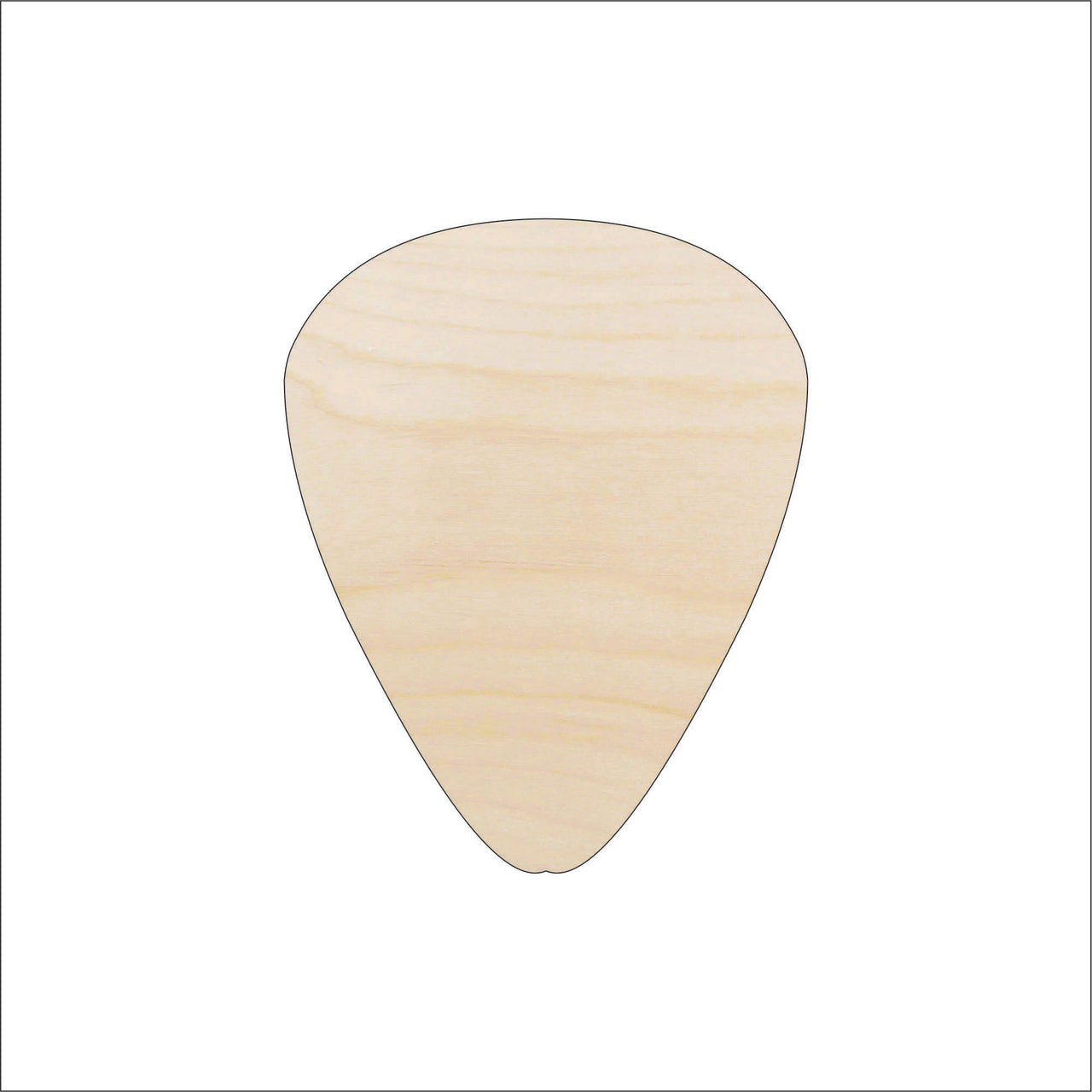 Guitar Pick Wood Craft Shape - Laser Cut Baltic Birch Unfinished DIY Wood Art Supplies MSC35 - The Wood Shape Store
