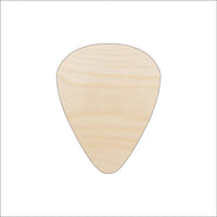 Guitar Pick Wood Craft Shape - Laser Cut Baltic Birch Unfinished DIY Wood Art Supplies MSC35 - The Wood Shape Store