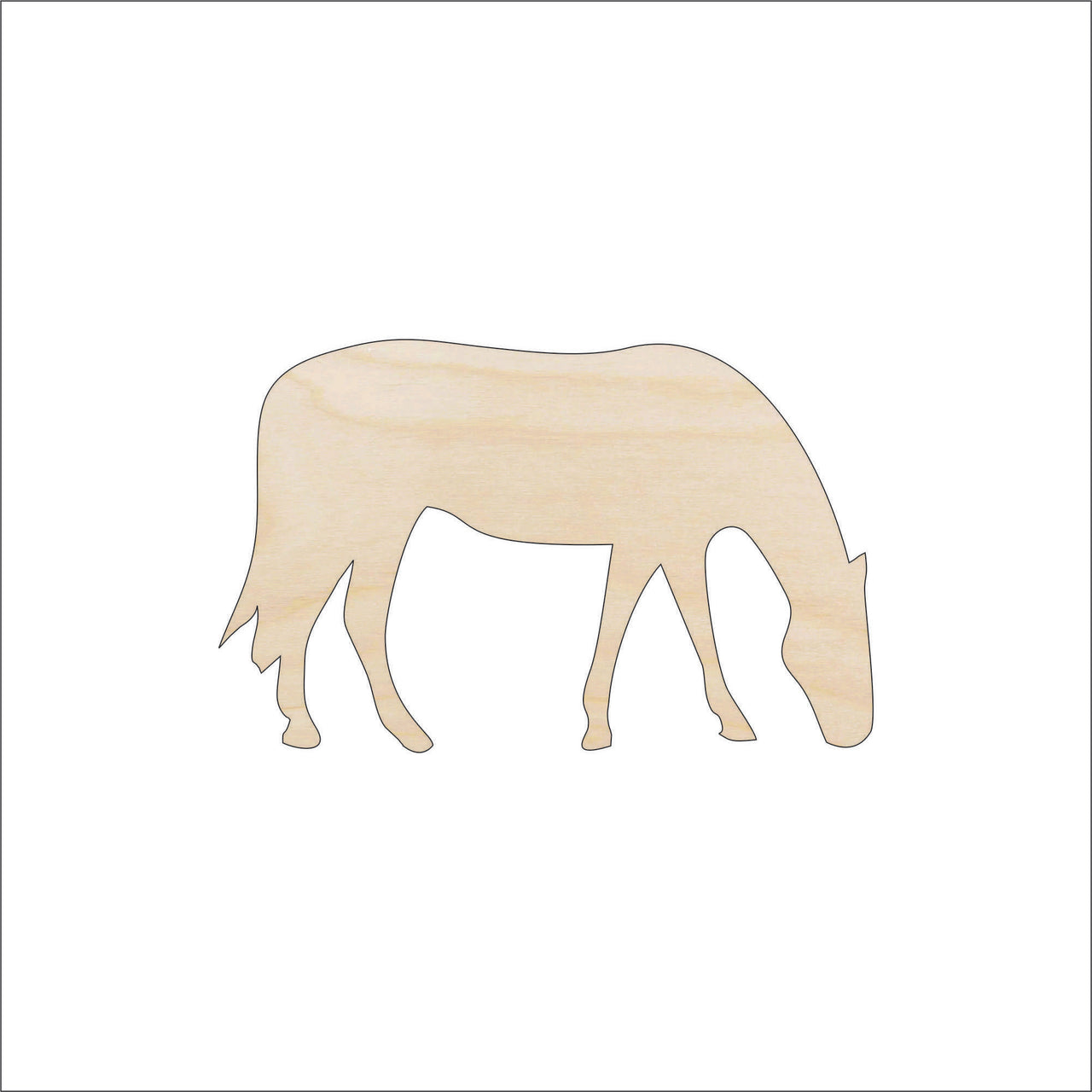 Horse Wood Craft Shape - Laser Cut Baltic Birch Unfinished DIY Wood Art Supplies HRS39 - The Wood Shape Store