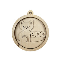 Cat 3D Laser Cut Ornament – Baltic Birch Wood Craft Supplies | DIY Wood Ornament Kit HA30 - The Wood Shape Store