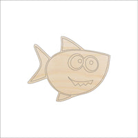 Shark Wood Craft Shape - Laser Cut Baltic Birch Unfinished DIY Wood Art Supplies SEA6 - The Wood Shape Store