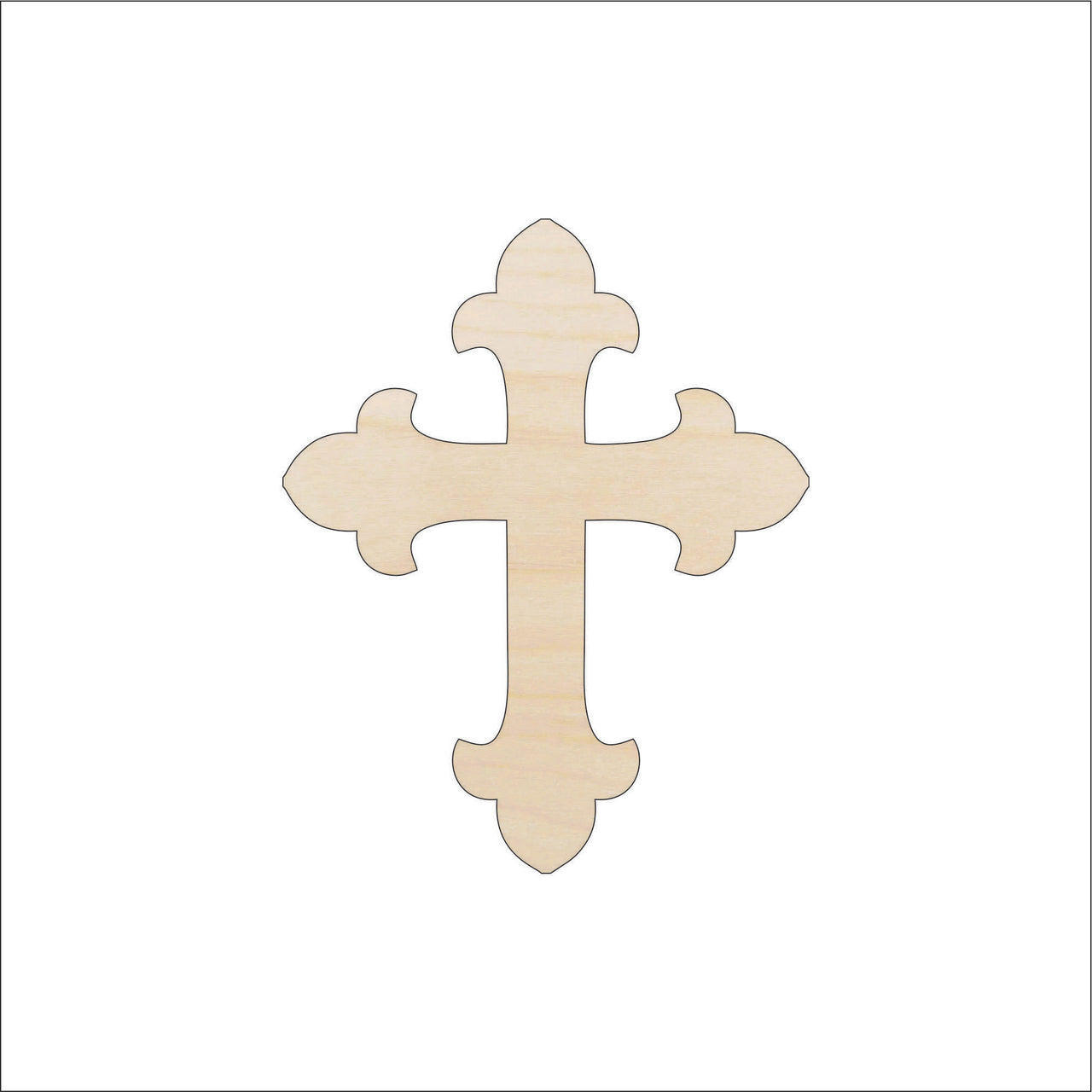 Cross Wood Craft Shape - Laser Cut Baltic Birch Unfinished DIY Wood Art Supplies REL28 - The Wood Shape Store