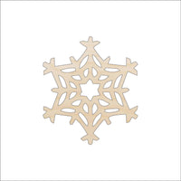 Snowflake Wood Craft Shape - Laser Cut Baltic Birch Unfinished DIY Wood Art Supplies SNW56 - The Wood Shape Store