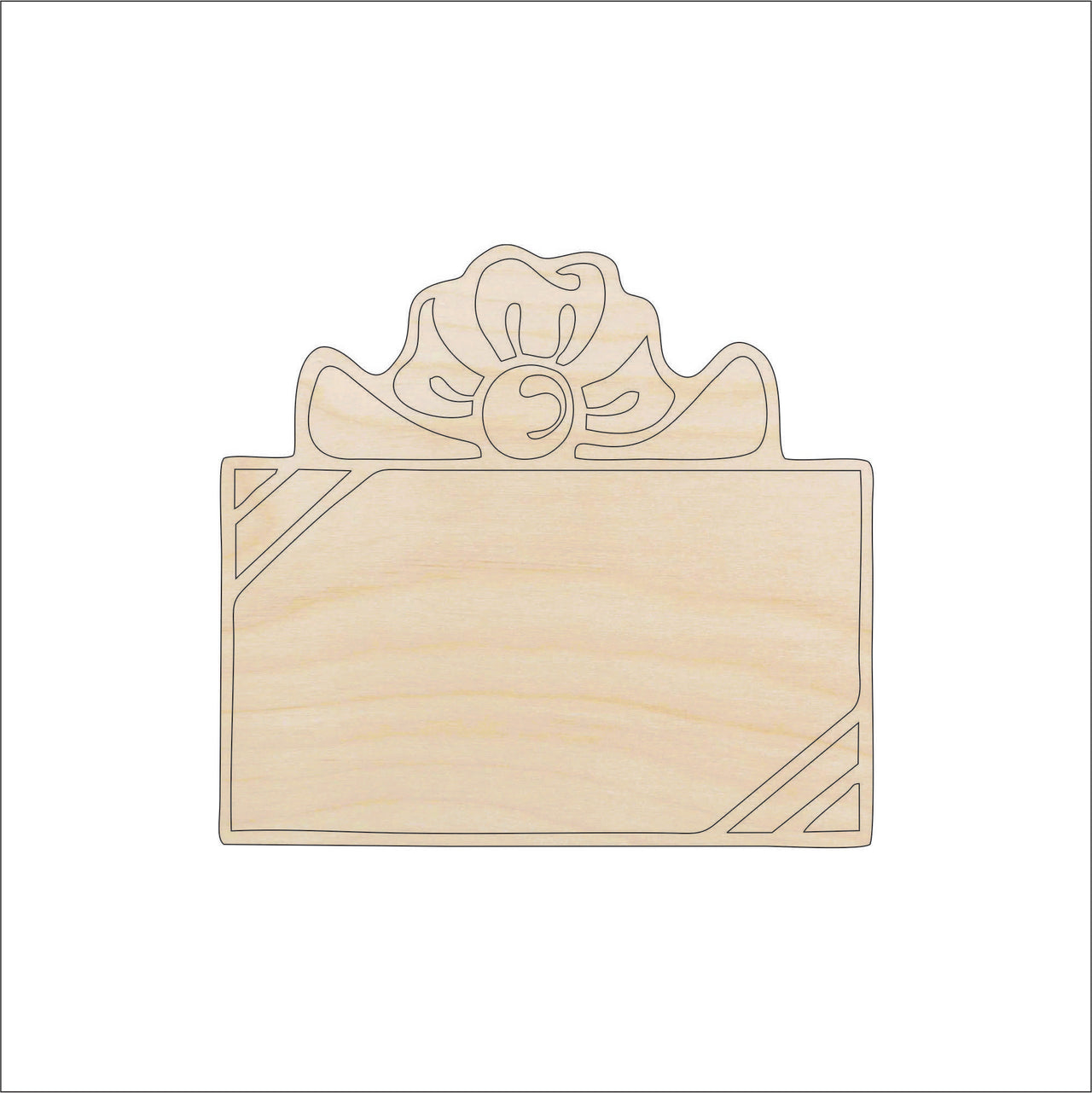 Present Wood Craft Shape - Laser Cut Baltic Birch Unfinished DIY Wood Art Supplies XTR20 - The Wood Shape Store