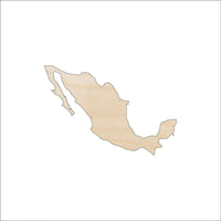 Mexico Wood Craft Shape - Laser Cut Baltic Birch Unfinished DIY Wood Art Supplies WLD68 - The Wood Shape Store