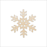 Snowflake Wood Craft Shape - Laser Cut Baltic Birch Unfinished DIY Wood Art Supplies SNW68 - The Wood Shape Store